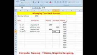 Managing your bank account using Microsoft Excel | Check Book Register