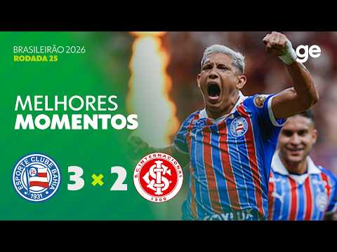 Gols e lances de Bahia x Internacional