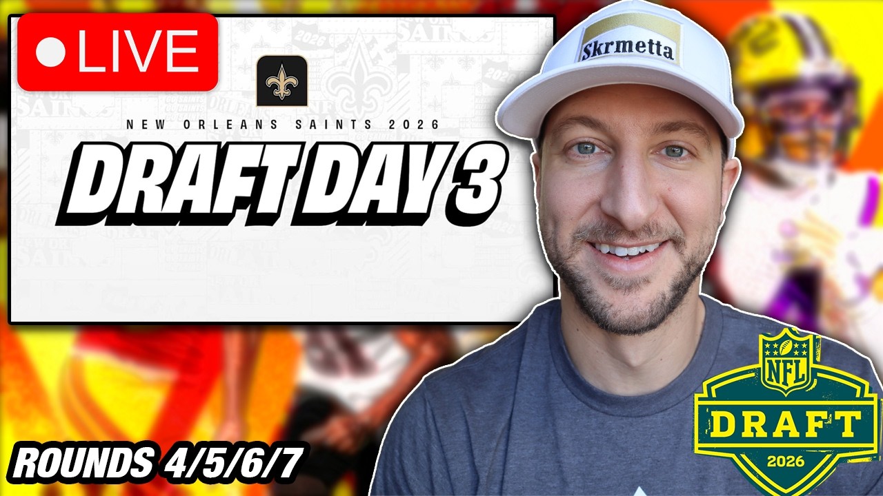 LIVE: 2026 NFL Draft Day 3 (Rounds 4–7) Watch Party and Reactions  | James Skrmetta