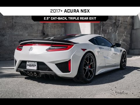 MBRP 2017-2021 Acura NSX 2.5\" Cat-Back Exhaust (Triple Carbon Fiber Tips) @ JustBoltOns.com