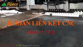 Máy khoan liên kết CNC 2500mm Holztek HT-2500SD. 160 MŨI KHOAN