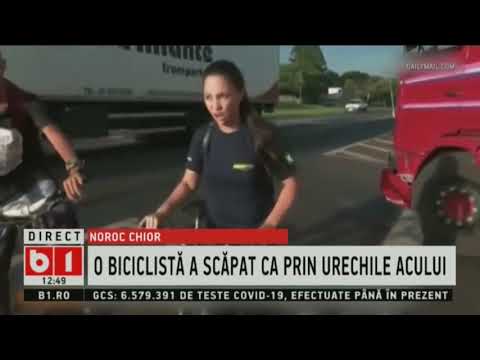 NOROC CHIOR - O BICICLISTA A SCAPAT CA PRIN URECHILE ACULUI_Stiri B1_26 martie 2021