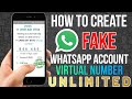 Fake Whatsapp Account without SIM | How to Create Fake WhatsApp Account With Virtual Number 2022