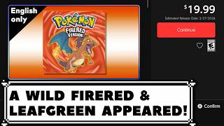 Pokémon FireRed and LeafGreen Appears on the eShop!
