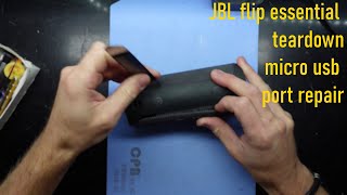 JBL flip essential teardown and charger port repair