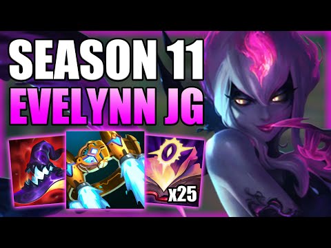 CHALLENGER EVELYNN SHOWS YOU HOW TO HARD CARRY IN DIAMOND  - Season 11 Evelynn Jungle Gameplay Guide
