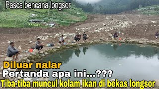 Download lagu Diluar nalar‼️tiba tiba muncul kolam ikan dadakan di bekas galian beko bekas longsor Burangrang mp3