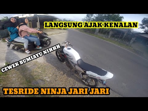 TESRIDE NINJA R LANGSUNG GODAIN CEWEK DIJALAN