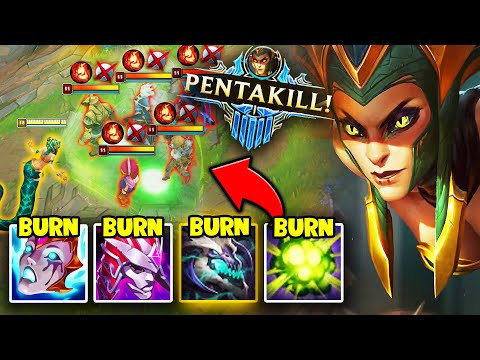 Cassiopeia but I have EVERY Source of Burn in the game (PENTAKILL IN SECONDS)
