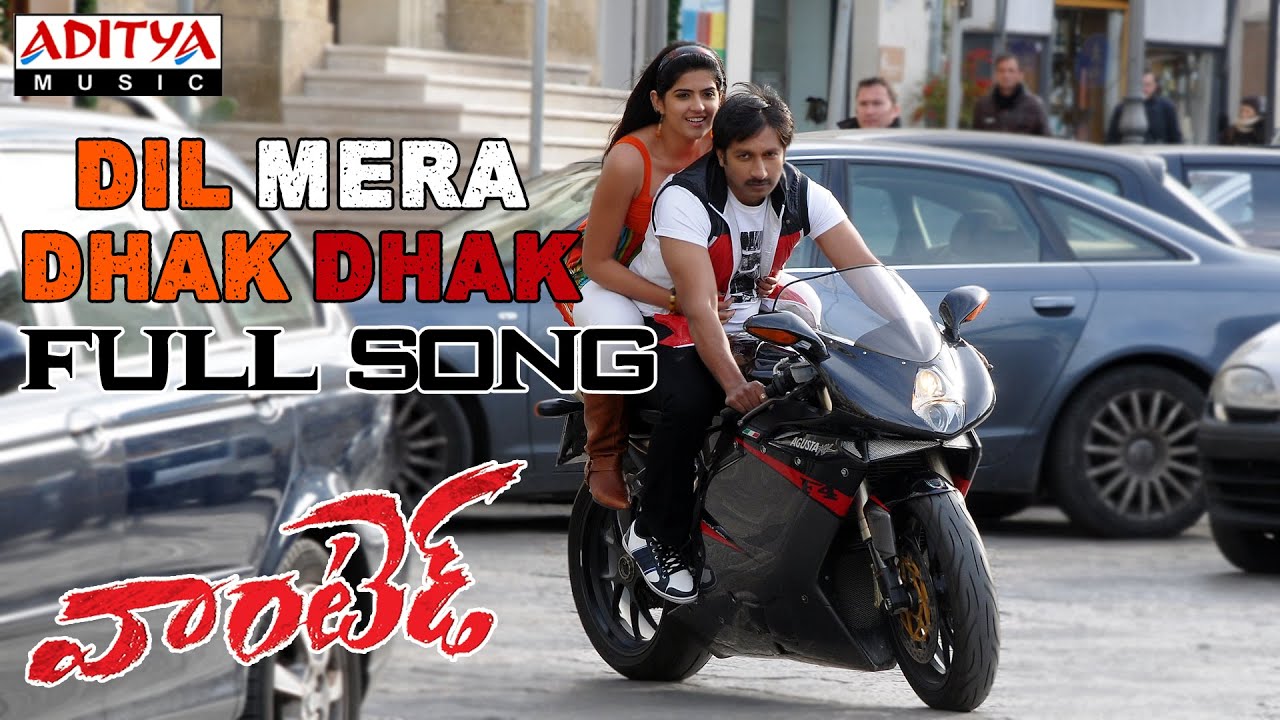 Dil Mera Dhak Dhak Lyrics  | Wanted | Deeksha Seth, Gopichand | Smitha, Udit Narayan | Chakri