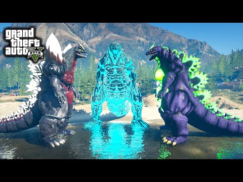 Godzilla Earth, SpaceGodzilla Vs Super Godzilla Battle ( GTA V Mods )