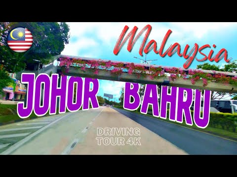 Johor Bahru: explorando as ruas verdes e estradas movimentadas em 4K #malaysia #johorbahru