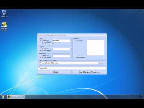 OpenOffice Calc Edit Properties Software