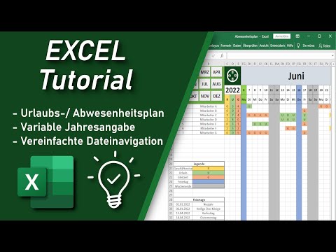 Abwesenheitsplan/ Urlaubsplan in Excel - Schritt für Schritt Anleitung! [FREE DOWNLOAD!]