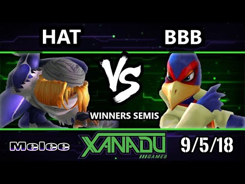 S@X 266 SSBM -  BBB (Falco) Vs.  hat (Sheik) Smash Melee Winners Semis