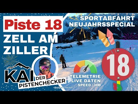Zell am Ziller Sportabfahrt | Piste 18 | Neujahrsspecial mit Telemetrie | 4K