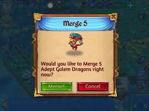 Merge Dragons | Camp: Create Nest of Golden Dragon Eggs (from Golem Eggs) | 29.01.2021