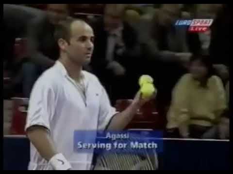 Young Roger Federer vs Agassi at Basel