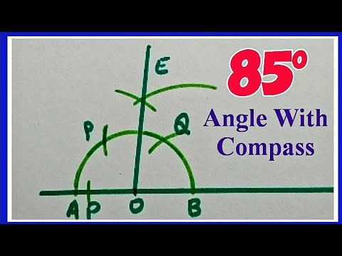 How to construct 85 degree angle with compass | #85degreeangle