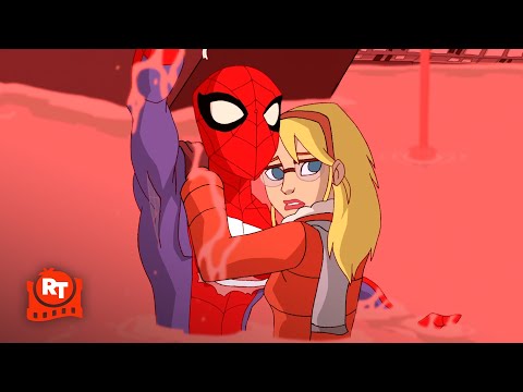 The Spectacular Spider-Man - Spider-Man Saves Gwen & Electro (S2E4) | Movieclips
