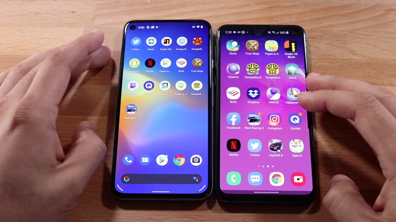 Google Pixel 5 Vs Samsung Galaxy S10e Speed Comparison