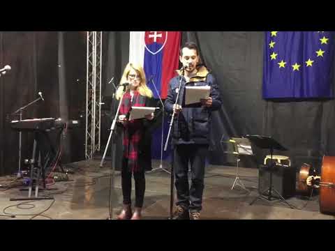 Farská a Šeliga: Príhovor na proteste Za slušné Slovensko