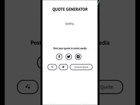Quote Generator Using Javascript Dev Coding Androiddev Tutorial Developer Webdeveloper