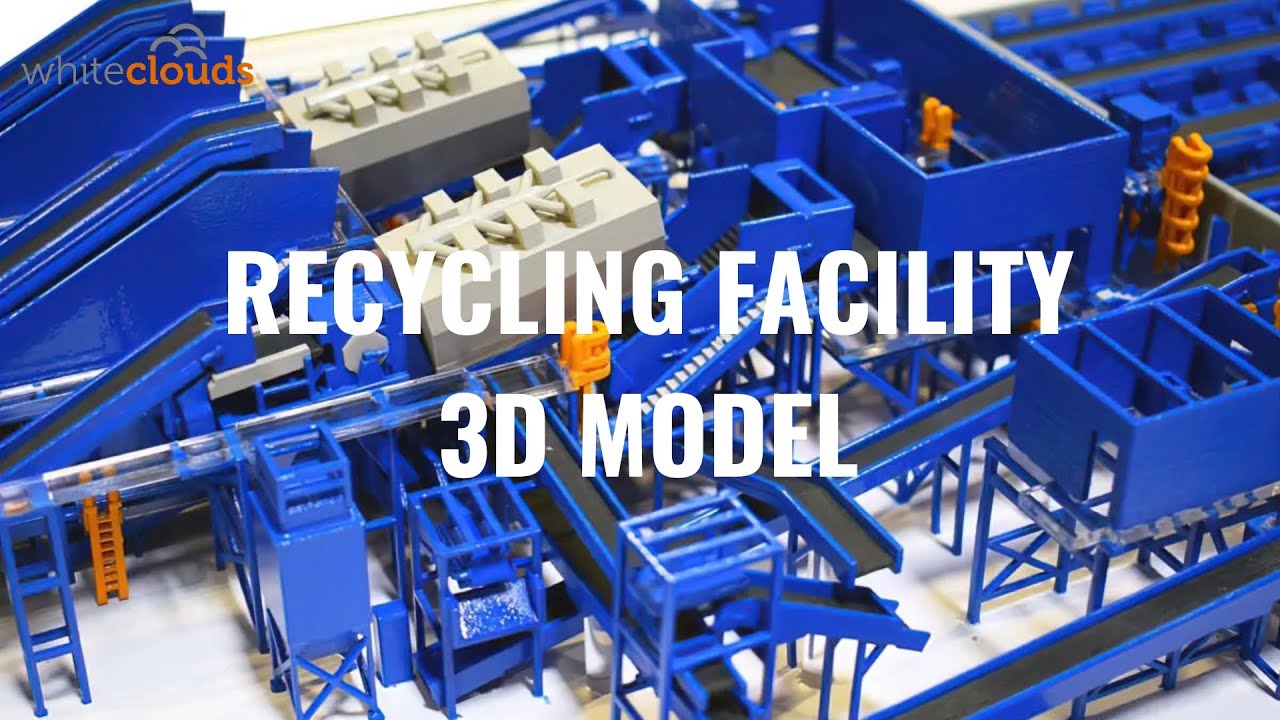 Recycling Facility 3D Model | 3D Printed