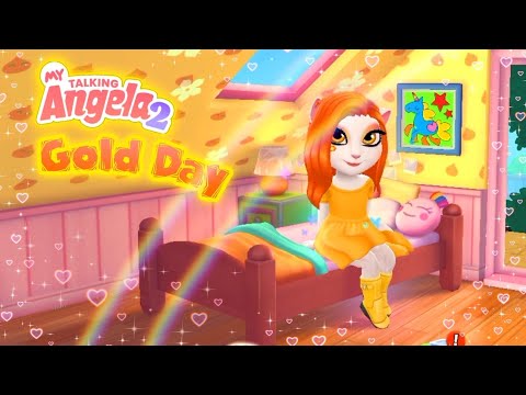 A Beautiful Gold Day of My Taking Angela 2 , She have  cute outfit ❤️