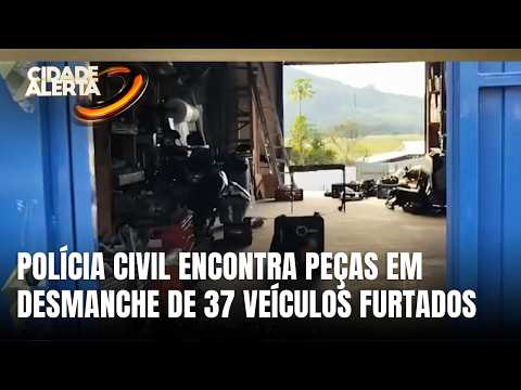 Polícia Civil apreende peças de 37 veículos em desmanche clandestino