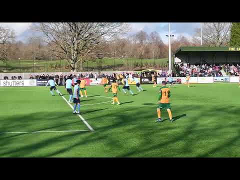 Horsham Vs Bowers & Pitsea Saturday 18th March 2023  Horsham’s 1st goal scores by Daniel Ajakaiye in