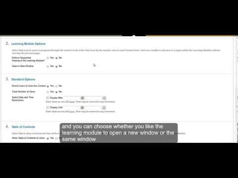 Creating A Learning Module Blackboard Learn
