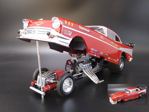 1957 Chevy Hemi Funny Car 1/24 Tom 'Mongoose' McEwen Scale Model Kit Build Review NHRA Drag Race