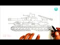 How To Draw Cartoon Tank Monster Arta-6 - Cartoons About Tanks