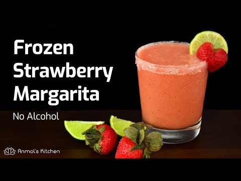 FROZEN STRAWBERRY MARGARITA NO ALCOHOL Recipe | Virgin Frozen Strawberry Daiquiri | AnmolsKitchen