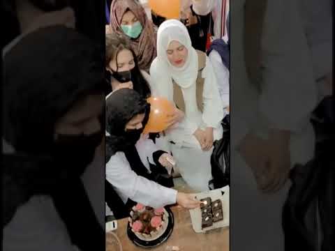 Dr Samreen Rasool birthday celebration with students. cake by yusra❤️ love you ladies🎂💖