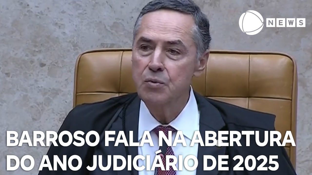 Barroso discursa na sessão de abertura do Ano Judiciário de 2025