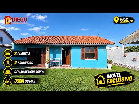 CASA EXCLUSIVA À VENDA EM CIDREIRA/RS | 2 QUARTOS NO BAIRRO NAZARÉ #rs  #fyp  #imoveis