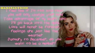 Marina and The Diamonds  Lonely Hearts Club Lyrics