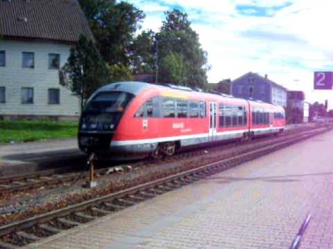 Class 642 Desiro departing Buchloe on DB Regio service