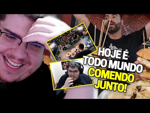 CASIMIRO REAGE: CORBUCCI QUEBRANDO O PRÓPRIO RECORDE! 5KG DE COMIDA (MR SACADA) | Cortes do Casimito