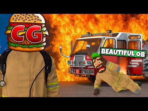 Saving OB From a BLAZING Inferno! (Firefighting Simulator Ignite)