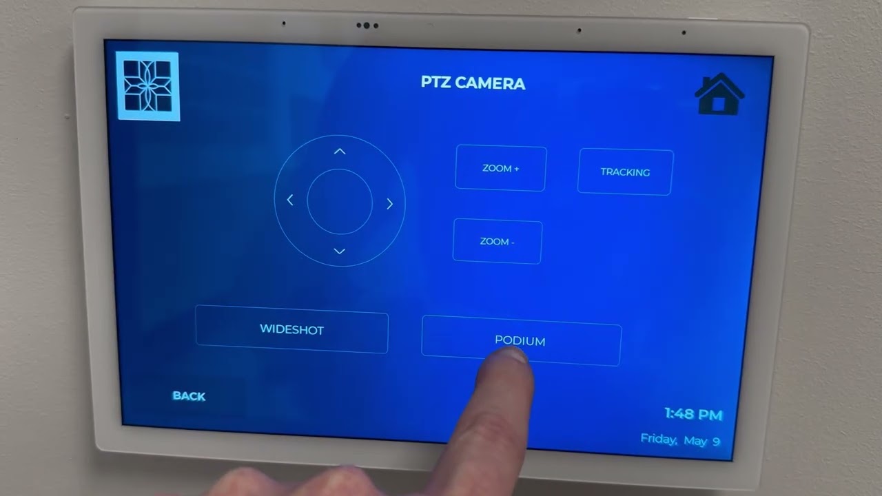 Training Room AV System Tour – one large room that splits into the two individual conference rooms
