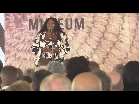 Candice Glover sings Life Every Voice and Sing at International African American Museum dedication c