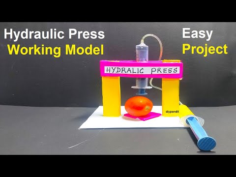 hydraulic press working model science exhibition DIY pandit