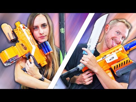 NERF Build Your Teammates Weapon Challenge! Video