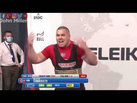 Carl Petter Sommerseth - 6th Place 857.5kg Total - 120kg Class 2021 IPF World Open Classic