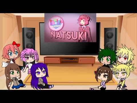 MHA AND DDLC Reacts to Monika Vs Iida And Bakugou Vs Natsuki Rap Battle!!! 1/2