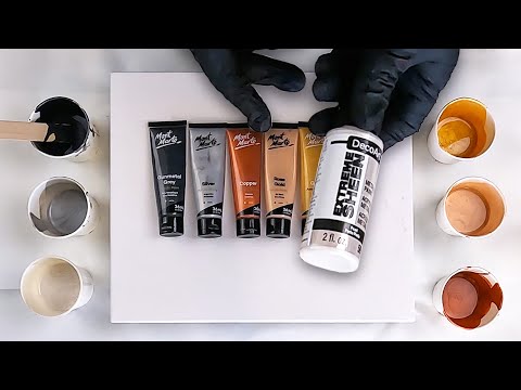 EXTREME SHEEN & Black Lacing through Metallics! - Acrylic Pouring