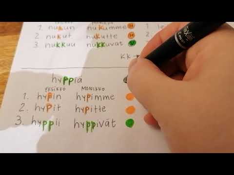 Suora kpt-vaihtelu 1. verbityypissä (kaksi vokaalia -verbit) osa 1